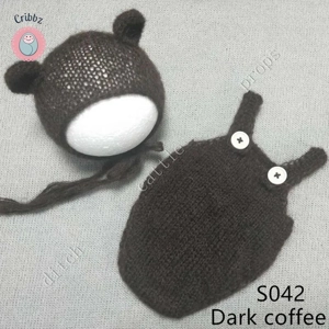 Handcrafted Mohair Baby Bonnet and Pants Set