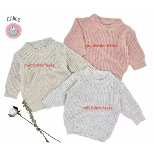 Warm Oversized Cable Knit Baby Sweater