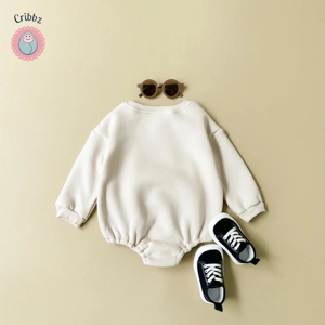 Plush Velvet Baby Girls Winter Bodysuit