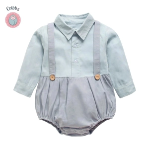 Plaid Cotton Long Sleeve Baby Bodysuit