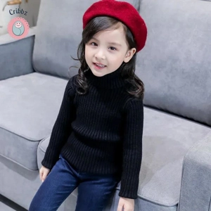 Cozy Turtleneck Knit Sweater for Kids