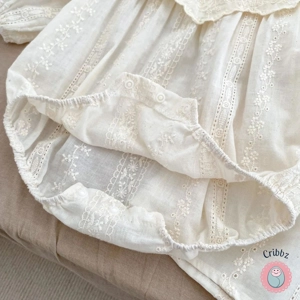 Toddler Girl Flower Embroidery Dress