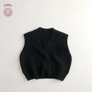 Autumn Childrens Thick Knitted Vest Sweater