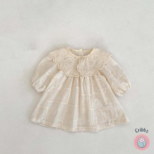 Toddler Girl Flower Embroidery Dress