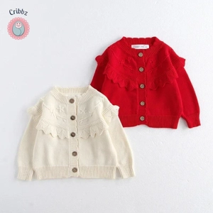 Autumn Knitted Cardigan for Baby Girls