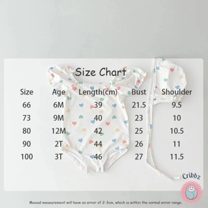 Girls Heart Print One Piece Swimsuit