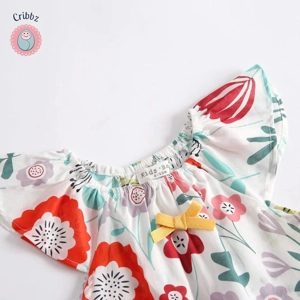 Newborn Baby Girl Cotton Flower Set