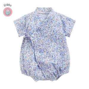 Cotton Baby Cartoon Flower Bodysuit
