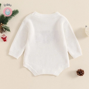 Newborn Christmas Knitted Sweater Romper