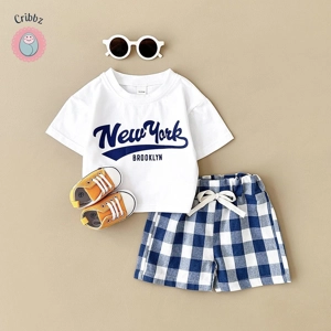 {New York Print Toddler Outfit Set