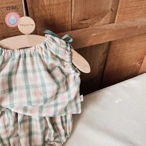 Summer Plaid Tee and Bloomer Set