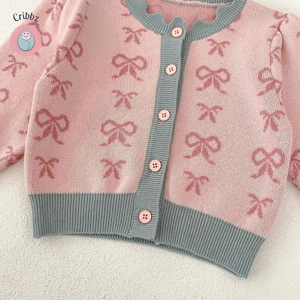 Autumn Knitted Bodysuit for Baby Girls