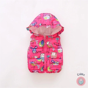 Winter Baby Cartoon Print Vest