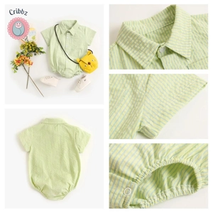 Cotton Baby Boy Short Sleeve Bodysuits
