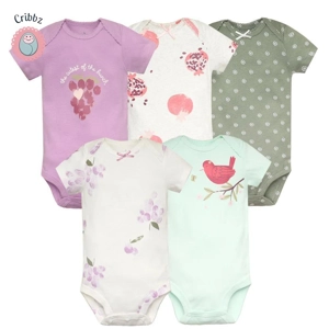 Soft Cotton Newborn Baby Bodysuit Set