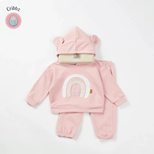 Baby Boys Rainbow Bear Ear Outfit Set
