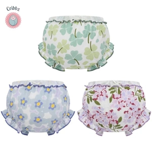 Cotton Baby Girl Bow Underpants Set