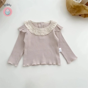 Cute Lace Collar Baby Bottoming Shirt
