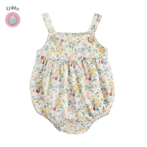 {Baby Girls Summer Sleeveless Bodysuit