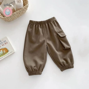 Kids Solid Color Casual Harem Pants