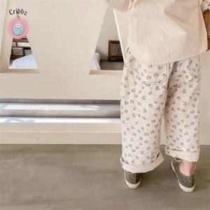 Floral Kids Trousers for Autumn Wear