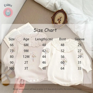 Baby Girl Knit Embroidered Jumpsuit