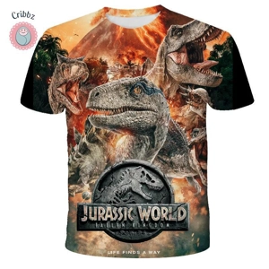 Dinosaur Print Summer T-Shirts for Kids