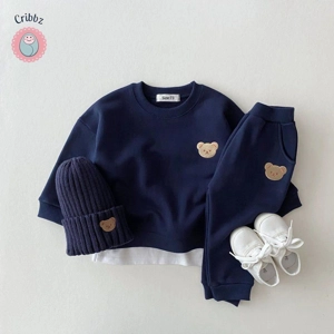 Korean Bear Autumn Baby Clothing Set