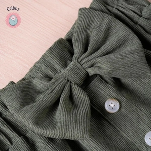 Summer Baby Girl Bow Button Mini Skirt