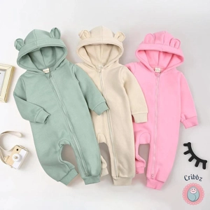 Newborn Bear Hoodie Jumpsuit Outfit
