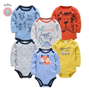 Cotton Long Sleeve Baby Bodysuit Set