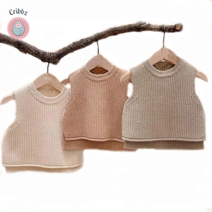 Baby Girls and Boys Knit Sleeveless Sweater Vest