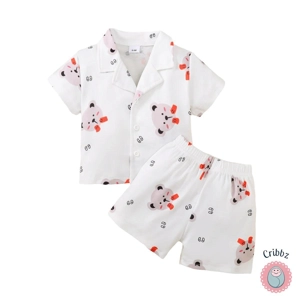 Cute Cartoon Pajama Set for Babies