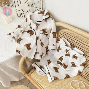 Kids Cotton Bear Pajamas Set