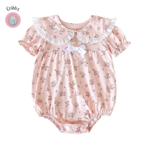 Floral Cotton Bodysuits for Baby Girls
