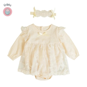 Cotton Lace Baby Girls Bodysuits