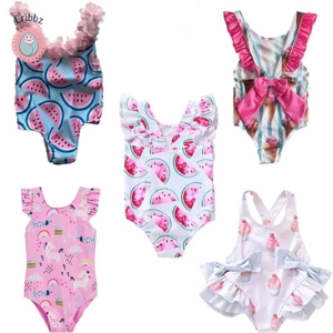 Adorable Toddler Girls Sun Protection Swimsuit