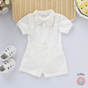 Newborn Baby Boy Bowtie Outfit Set