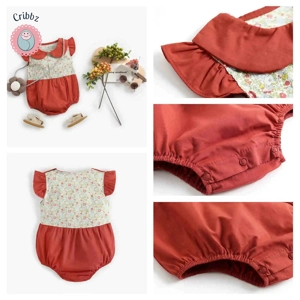 Cute Floral Summer Bodysuits for Baby Girls