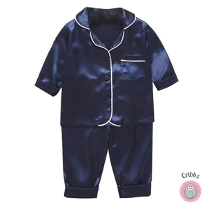 Korean Silk Satin Childrens Pajama Set