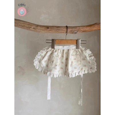 Spring Floral Lace Ruffle Skirt for Girls title=