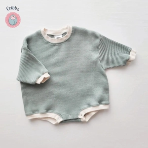 Baby Waffle Cotton Romper Jumpsuit