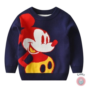 Childrens Cartoon Mickey Pullover Sweater