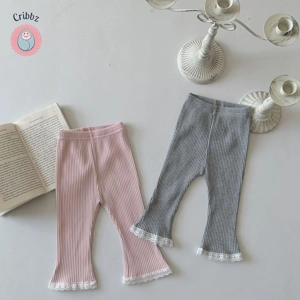 Autumn Infant Girls Striped Bell Bottom Leggings