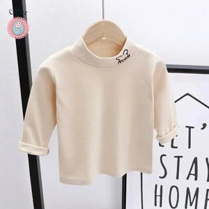 Warm Fleece Turtleneck Tees for Kids