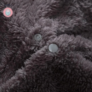 Winter Plush Baby Cartoon Hooded Romper