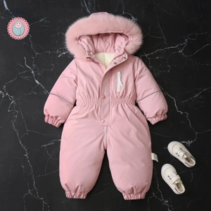 Winter Waterproof Kids Ski Suit with Fleece Lining