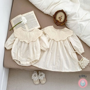 Toddler Girl Flower Embroidery Dress