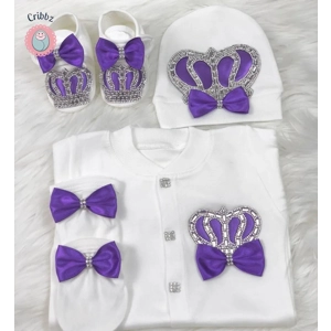 Emerald Gold Baby Bling Romper Set