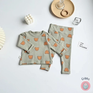 Baby Girls Bear Pyjama Set